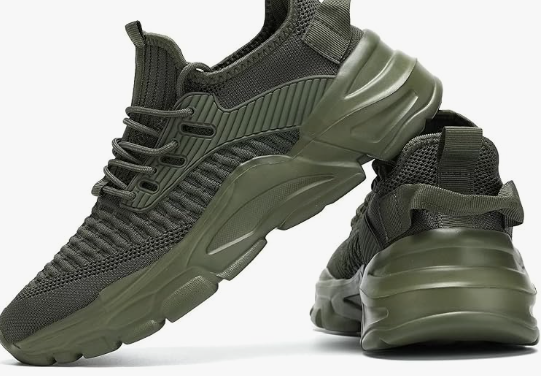 Men's Running Shoes, Non Slip, Breathable, Lightweight Fashion Sneakers, Slip Resistant Athletic Sports Walking Gym Work Shoe