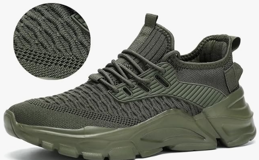 Men's Running Shoes, Non Slip, Breathable, Lightweight Fashion Sneakers, Slip Resistant Athletic Sports Walking Gym Work Shoe