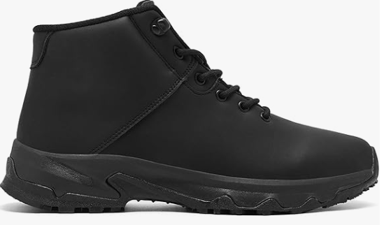 Men Slip Resistant Shoes Waterproof Food Service Chef Kitchen Restaurant Working Boots Casual Leather Ankle Boot Outdoor Walking Booties