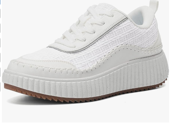 Women Chunky City Tweed Comfortable Casual Platform Fashion Sneaker