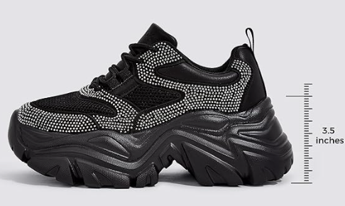 Women Fashion Platform White Leather Casual Dad Shoes Comfortable Wedge Walking Sport Sneakers